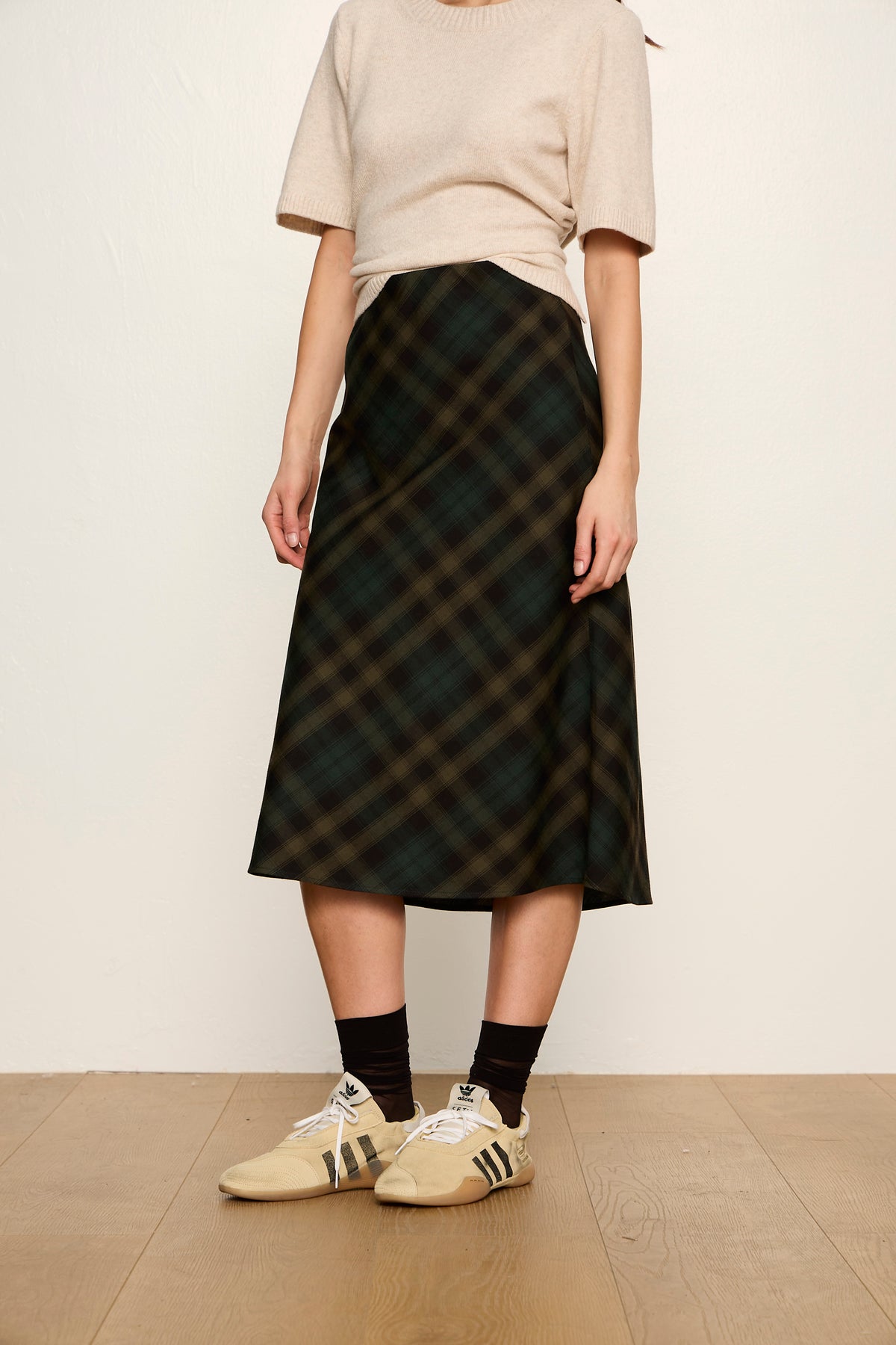 FAVORITE PLAID SLIP SKIRT
