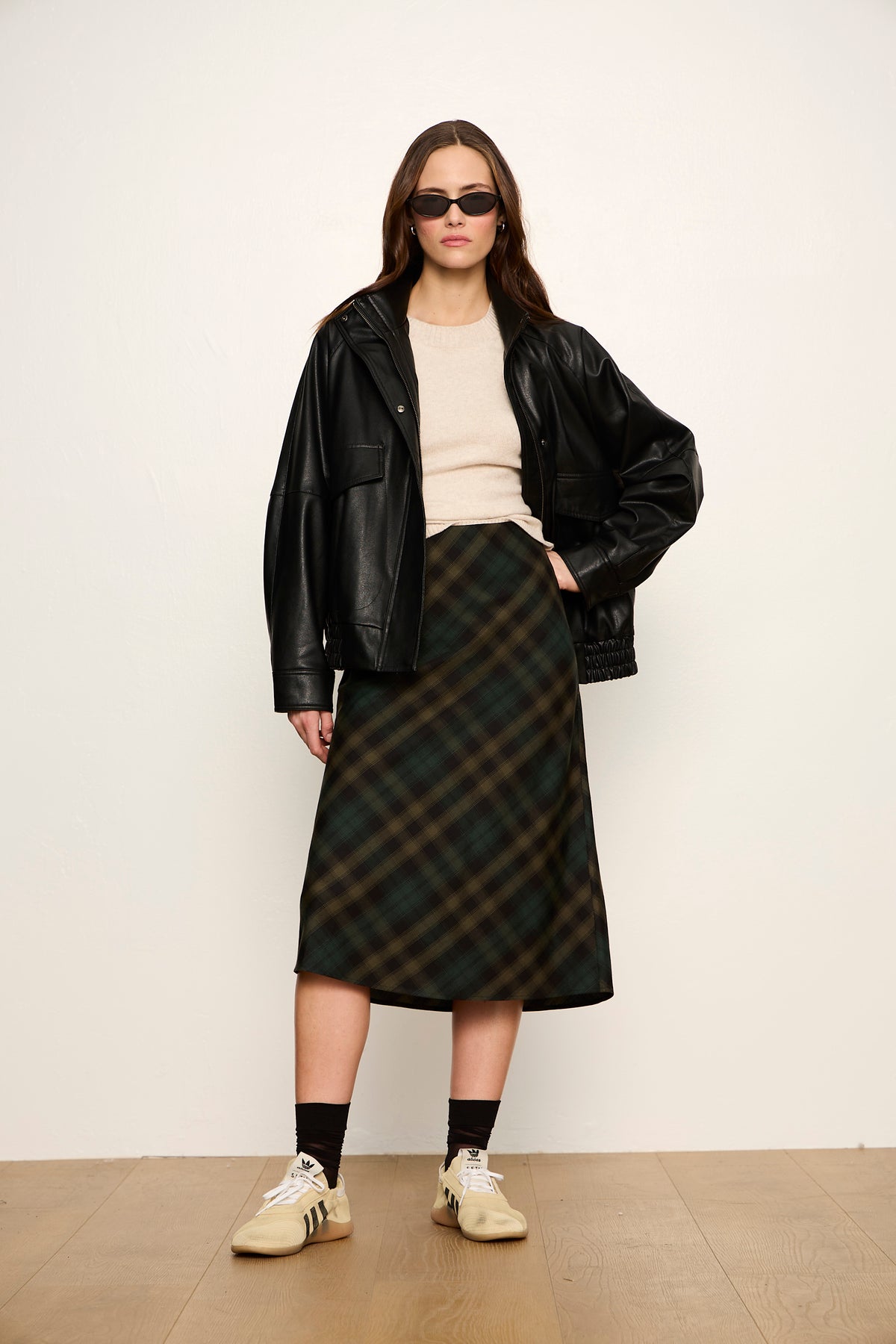 FAVORITE PLAID SLIP SKIRT