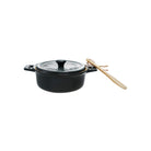 Stoneware Brie Baker with Bamboo Spreader, Set of 2 (Each Will Vary)