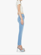 THE MID RISE DAZZLER CROP FRAY