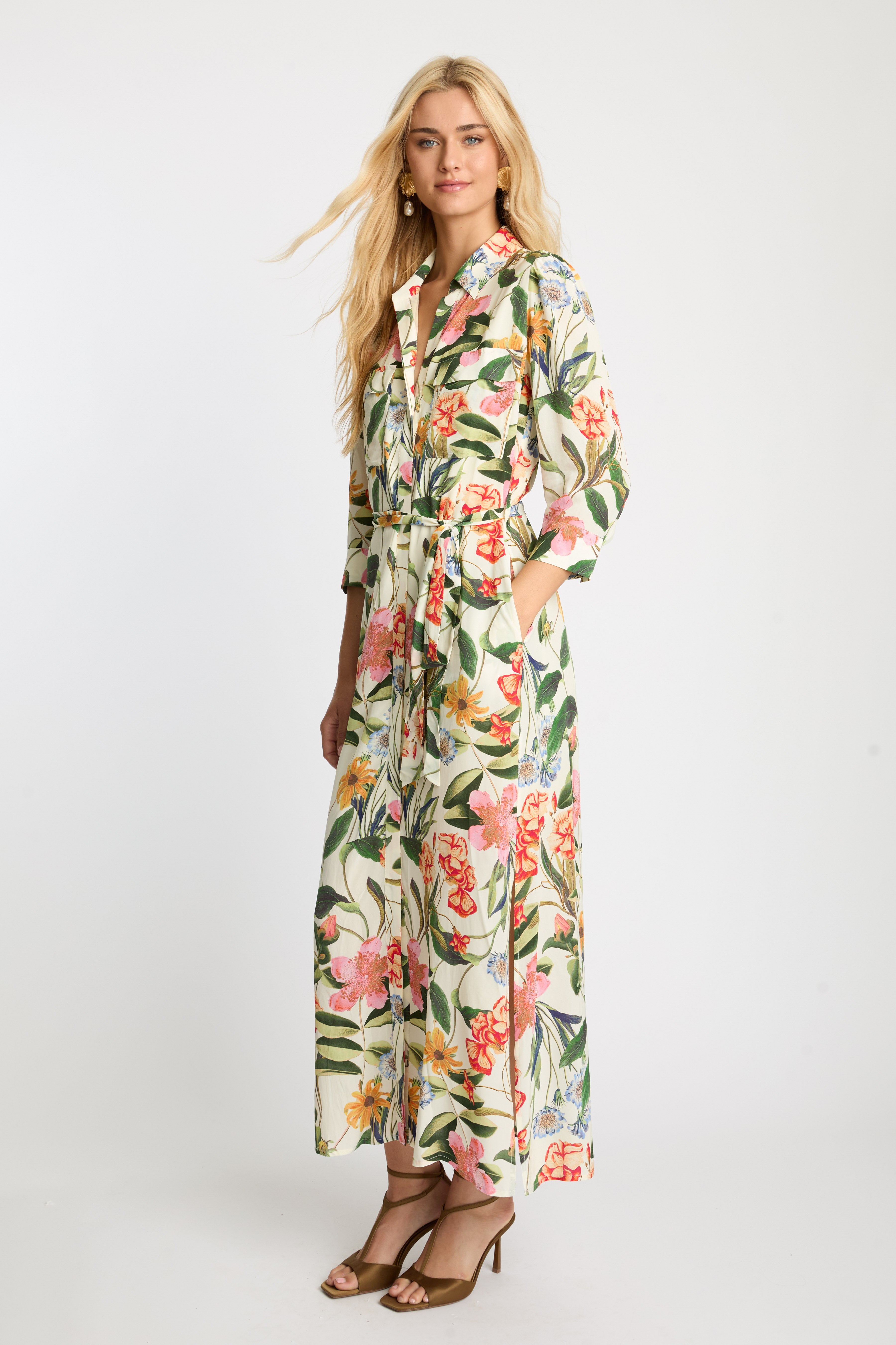 Azura Dress in Buttercream Floral