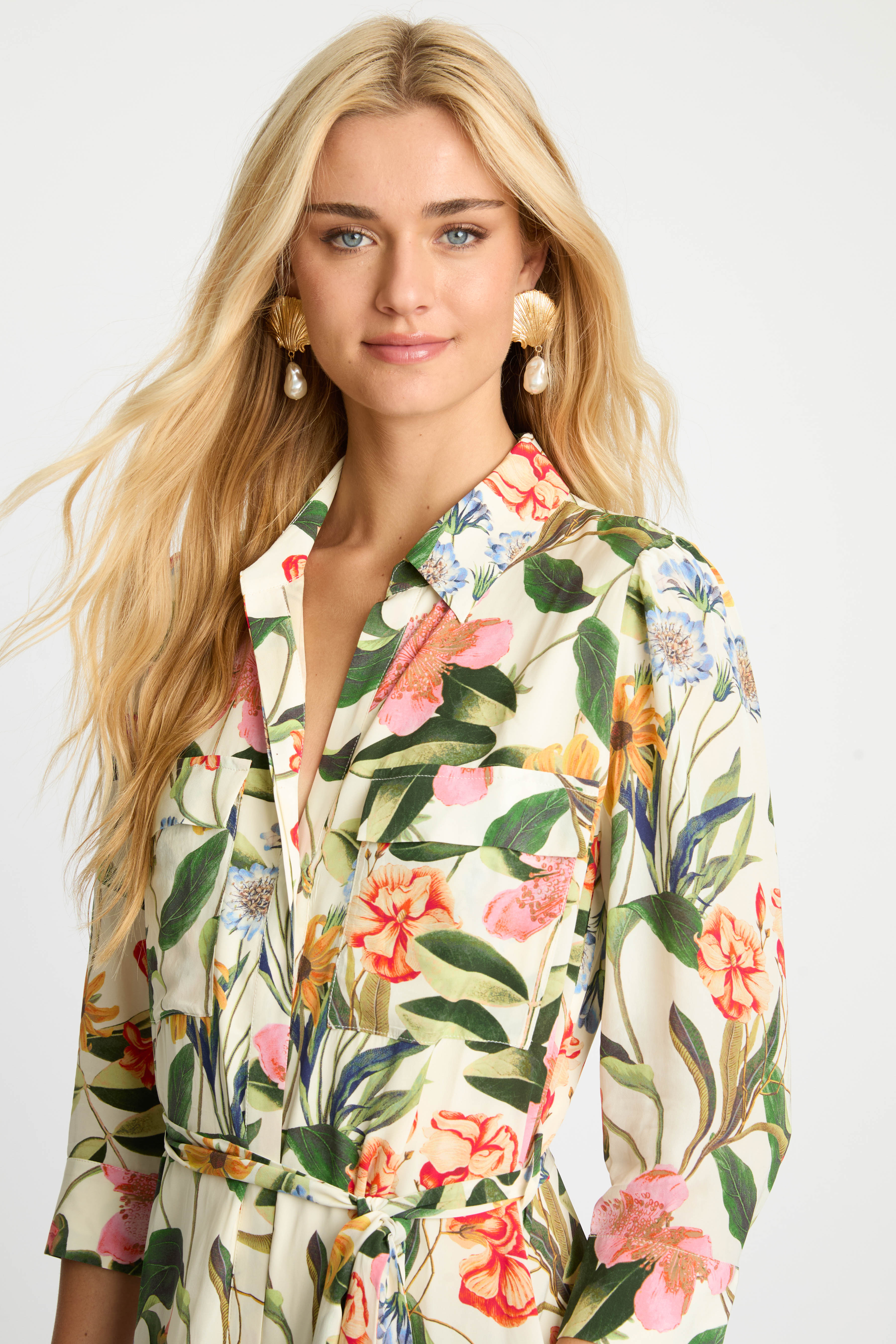 Azura Dress in Buttercream Floral
