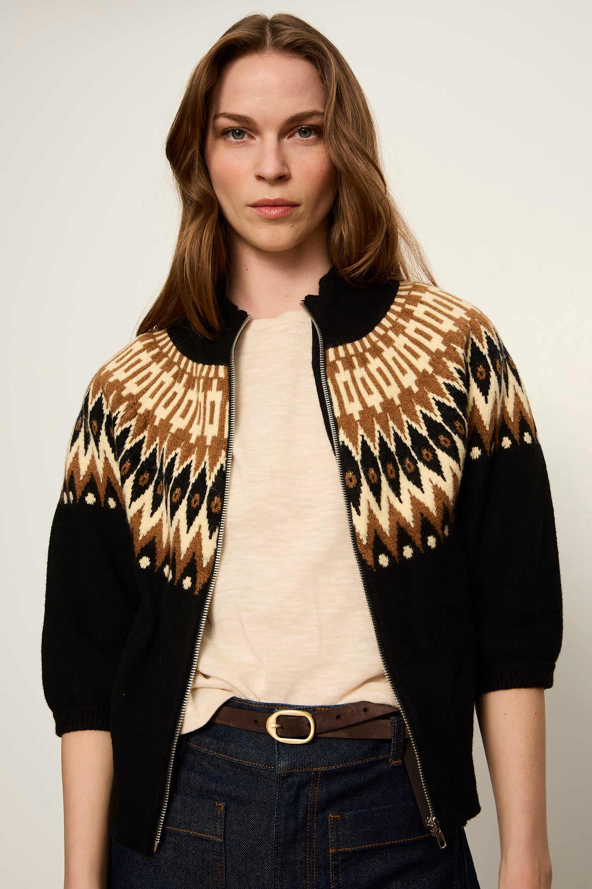 FAIRISLE ZIP UP