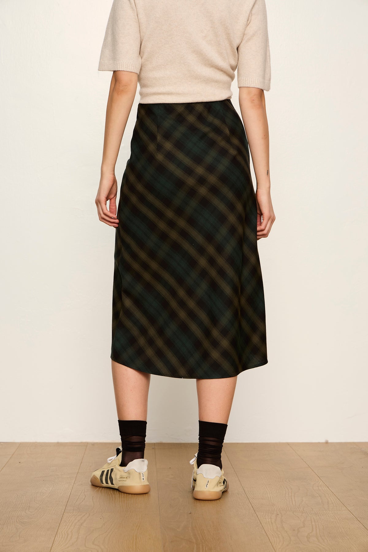 FAVORITE PLAID SLIP SKIRT