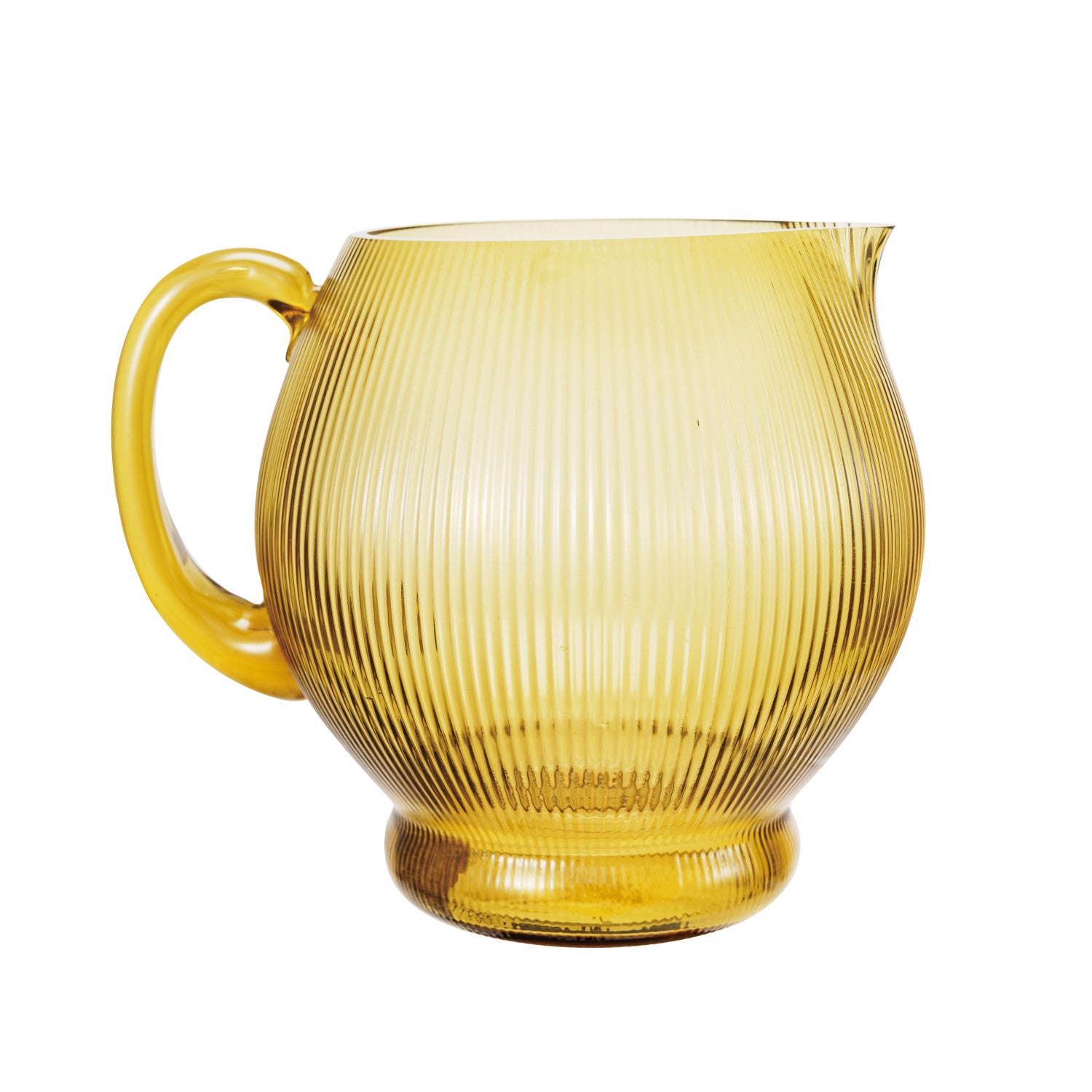 2-1/2 Quart Fluted Glass Pitcher
