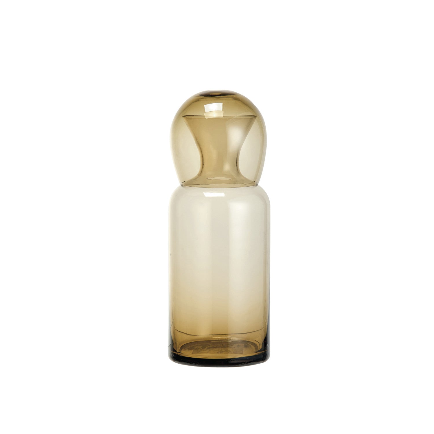 16 oz. Glass Carafe w/ 12 oz. Drinking Glass, Amber Color, Set of 2