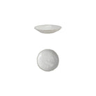 Stoneware Low Bowl with Hobnail Rim, White (Each One Will Vary)