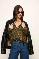 UMA HIGH NECK SILK SHIRT