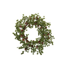 22" Round Faux Frasier Fir Wreath with Pinecones